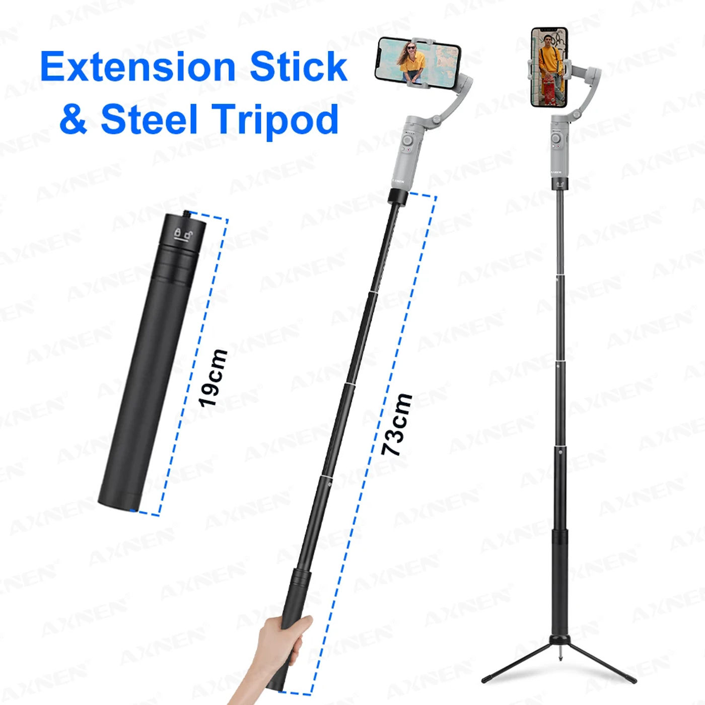 Description Picture 3 of itemHQ3 Handheld Vlog Stabilizer 3-Axis Gimbal Video Record Self Anti Shake Phone Holder for Smartphone Tiktok live Photography Kit