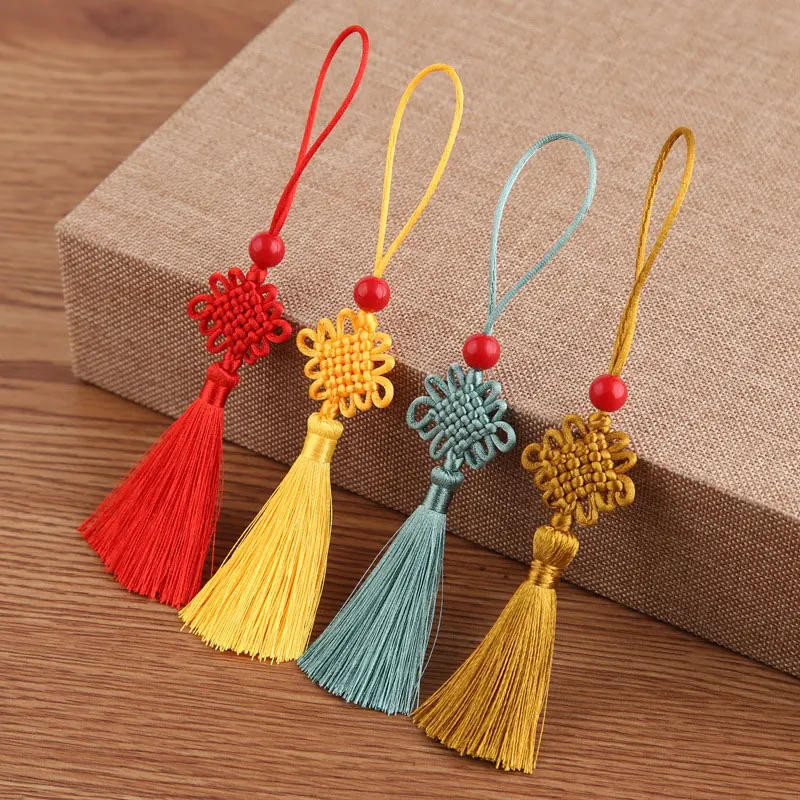 Description Picture 2 of item5/10Pcs Tassel Handmade Beaded Tassel Crafts Bookmarks Pendant Tassel with Cord Loop for Jewelry Making DIY Craft Accessories