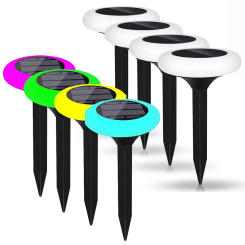 KDULIT Solar Lights,Outdoors Lamp,360° LED Floor Lights IP65 Waterproof with On/Off for Garden,Yard,Backyard,Driveway,Patio,Lawn