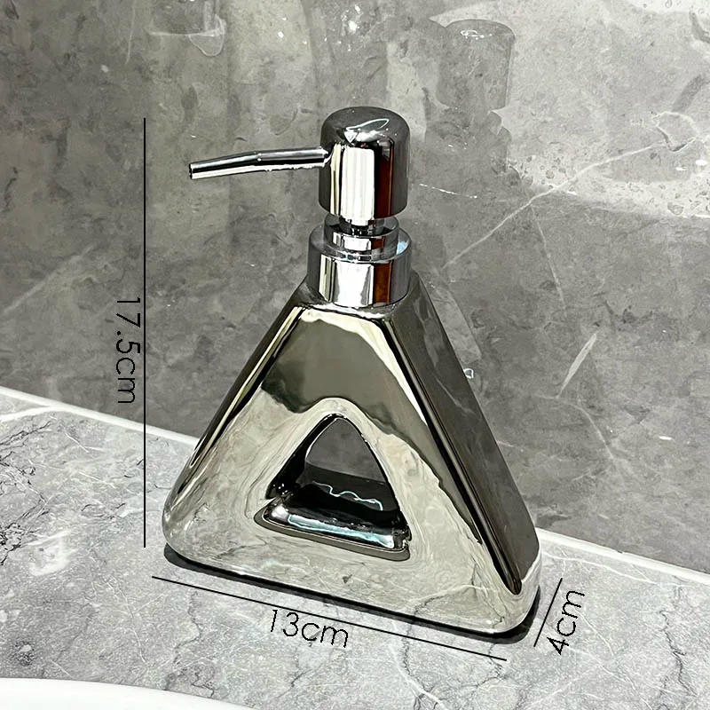 Description Picture 5 of itemCreative Doughnut Lotion Bottle Triangle Lotion Bottle Ceramic Soap Dispenser Shampoo Bottle Bath Gel Bottles Bathroom Supplies