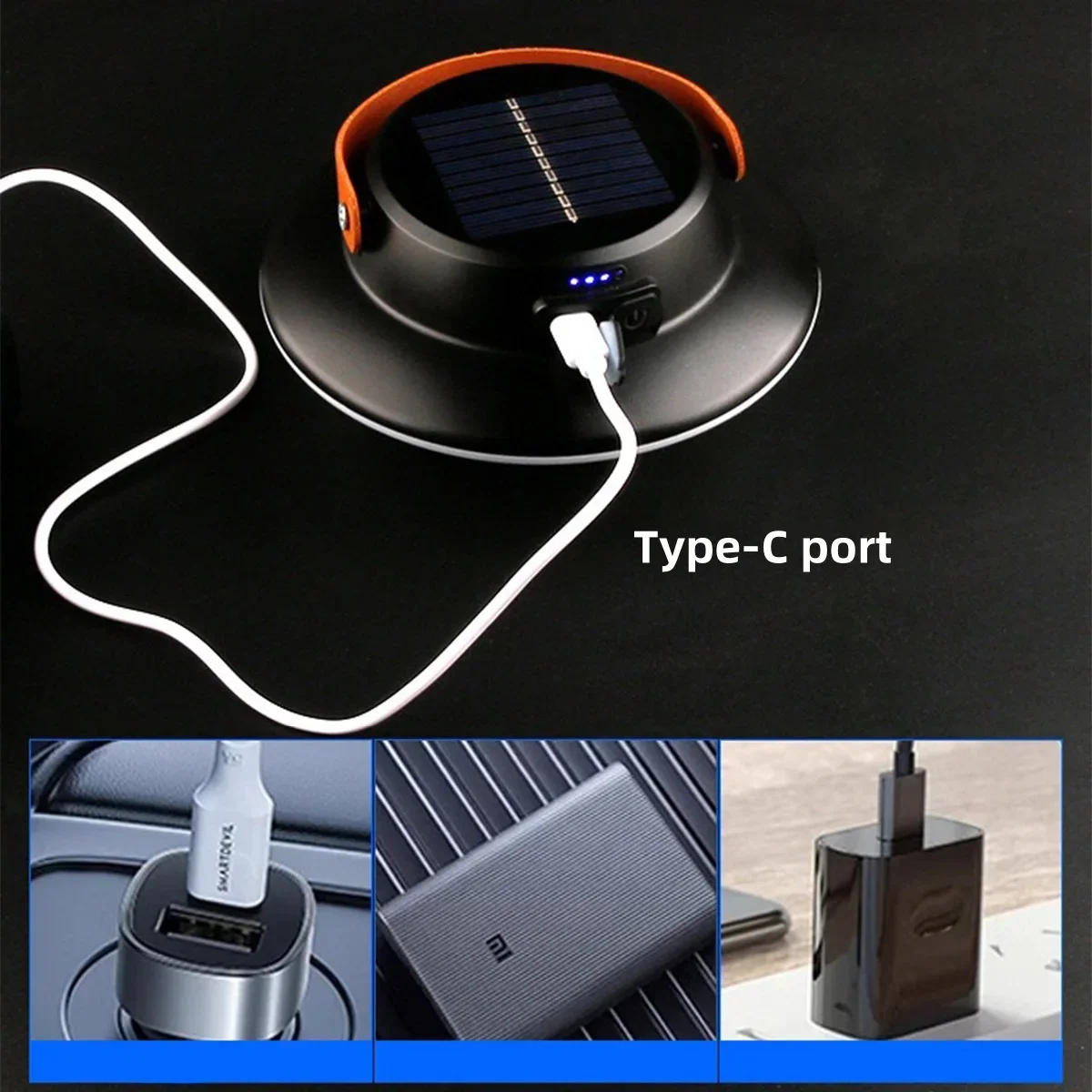 Description Picture 5 of itemOutdoor Solar Camping Lamps USB/Solar Powered Garden Waterproof LED Hanging Light Trekking Tent Emergency Lighting Camping Lamp