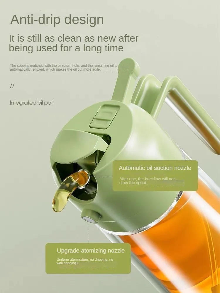 Description Picture 4 of item2 in 1 Spray for Olive Oil Spray Sprayer Dispenser Bottle Comfortable Handle Design for Barbecue Air Frying Pan Oven Camping