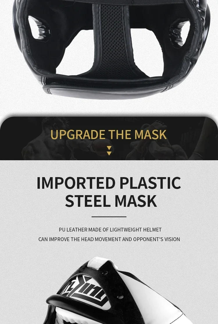 Description Picture 6 of itemProtector Boxing Muay Kids/adults Thai W/mask Taekwondo Head Martial Sparring Training New Helmet Headgear Arts Equipment