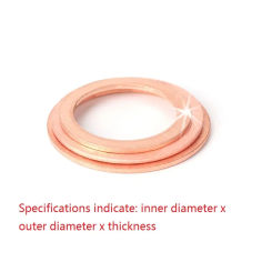 Copper gasket flat washer washer copper meson copper retaining ring thickness 2mm M27M28M30M32M33M36M38M40M42M50M60