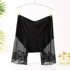 1pc Plus Size Shorts Under Skirt Sexy Lace Anti Chafing Thigh Safety Shorts Ladies Pants Underwear Large Size Safety Pants Women