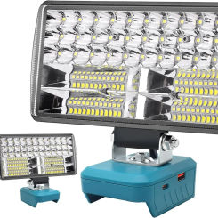 38W 6000LM LED Work Light Flashlight Compatible with Makita 18v Battery Cordless Work Light for Camping Emergency Lights