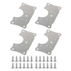 4 Pcs Cabinet Door Hinges Stainless Steel Hinge Repair Plate Hinge Tools for Cabinet Furniture Window Drawer Repair