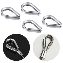 M1.5 M2 M3 M4 M5-M16 Stainless Steel 304 Cable Wire Rope Clamp Thimbles Rigging Hardware Chicken Heart Ring Fixing Workpiece