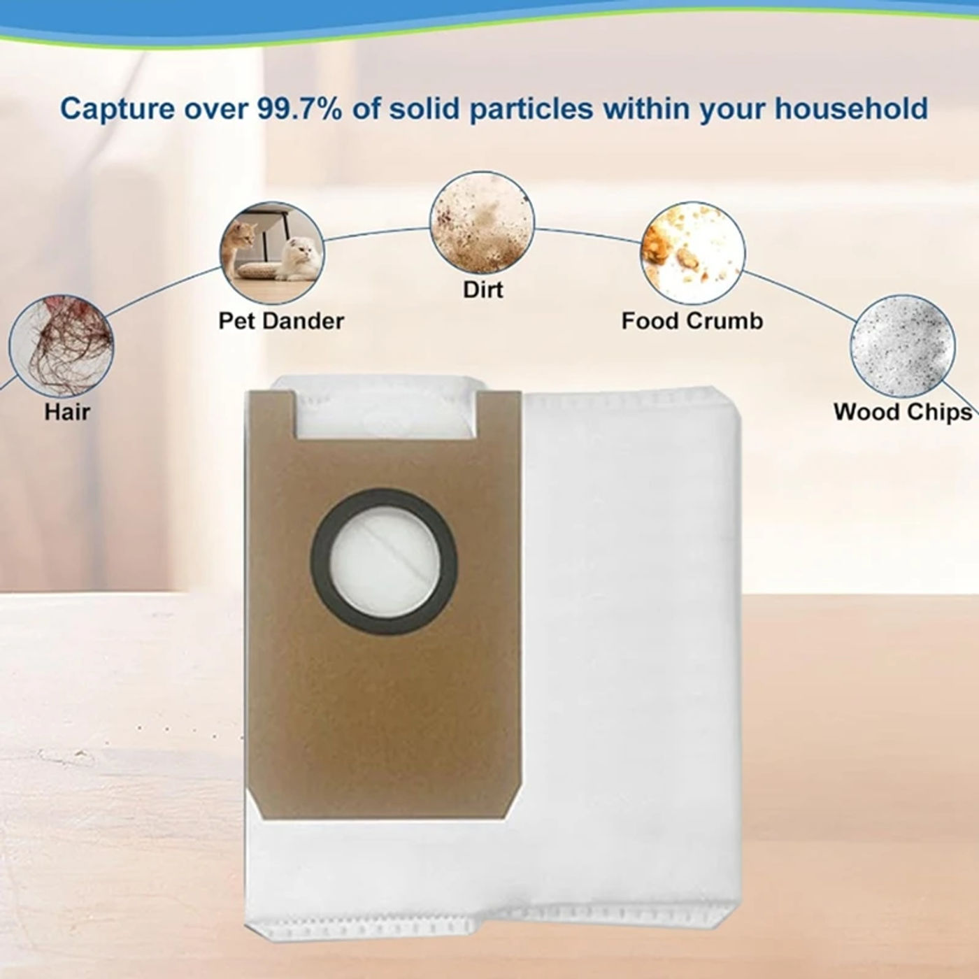 Description Picture 4 of itemAccessories Kit For Airrobo T20 Robot Vacuum Cleaner Main Side Brush Filter Mop Cloth Dust Bag Replacement Spare Parts