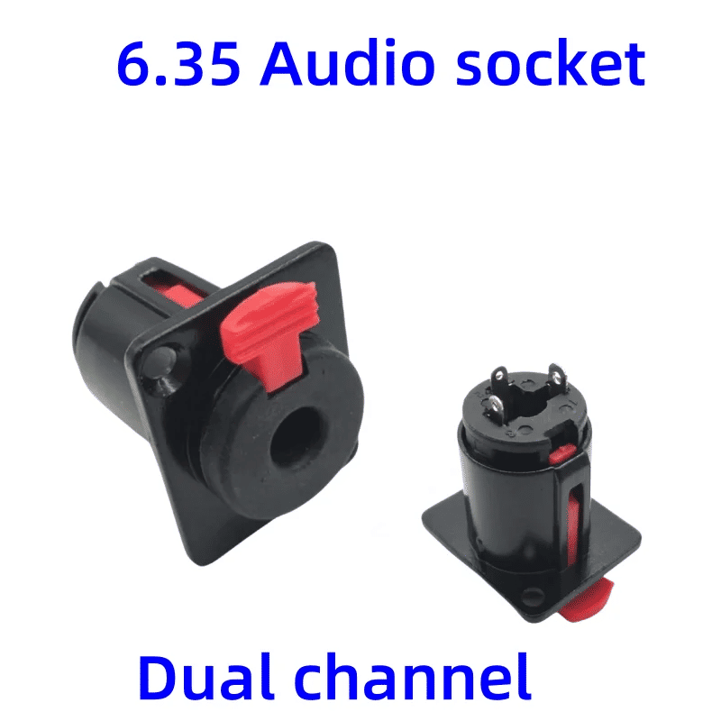 Description Picture 4 of item6.35mm Audio Socket 6.35 Dual Channel Audio Socket NJ3FPP6C Large three Core Panel soldered headphone audio socket