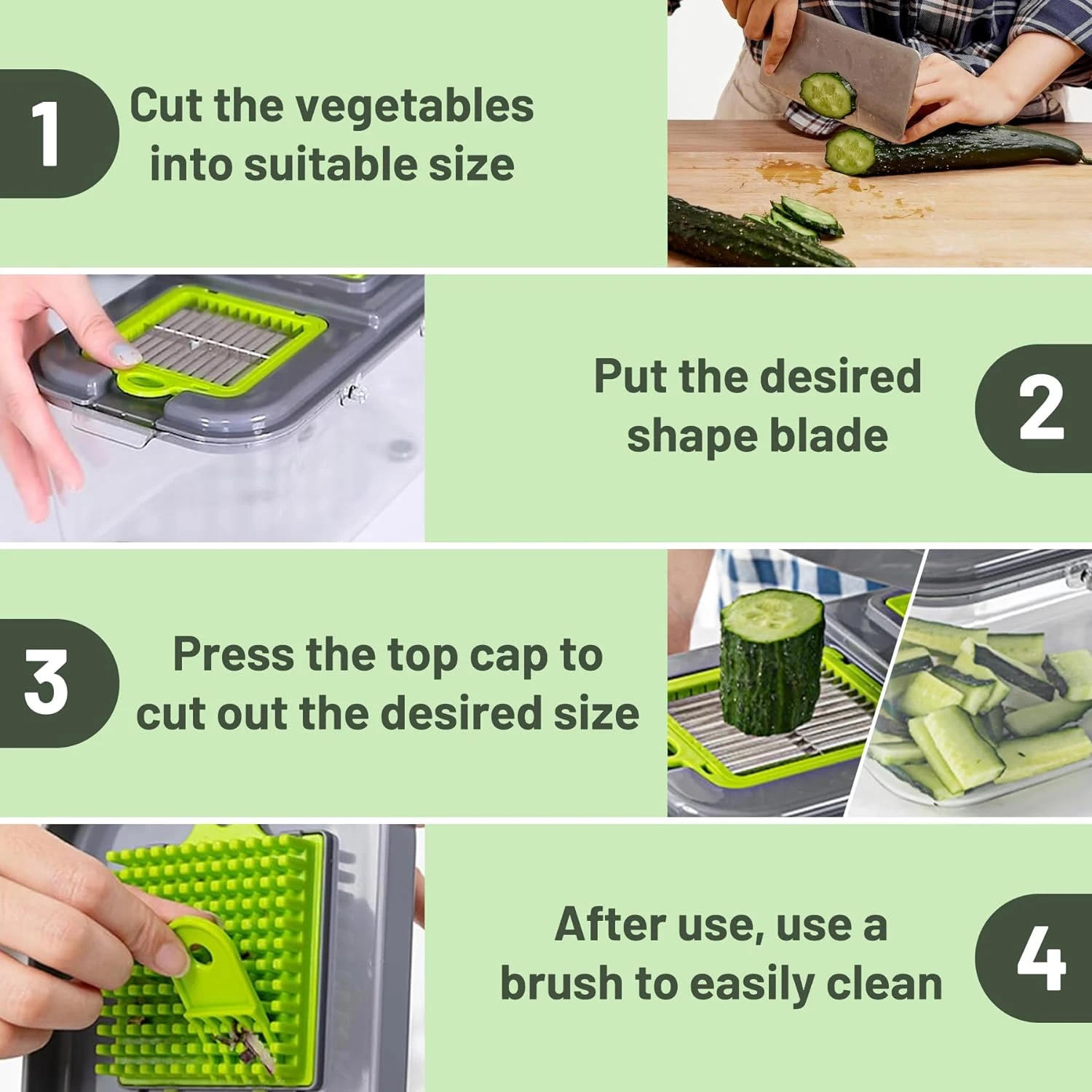 Description Picture 6 of item12/22 in 1 Multifunctional Vegetable Chopper Onion Grater Carrot Potato Shredder Fruit Slicer Garlic Chopper Kitchen Gadget Tool