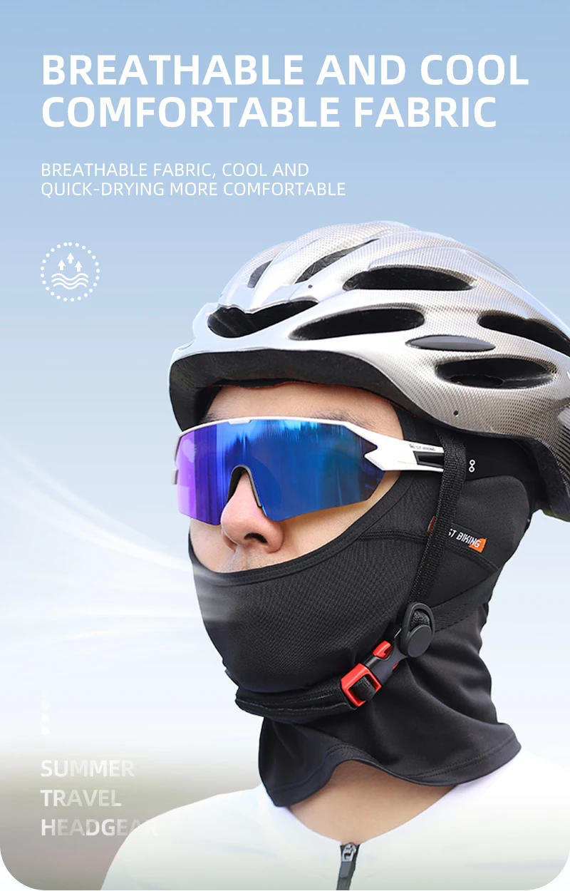 Description Picture 6 of itemWEST BIKING Summer Cool Balaclava Helmet Sports Sun Protection Headwear Running Skiing Breathable Cap MTB Bicycle Cycling Hats