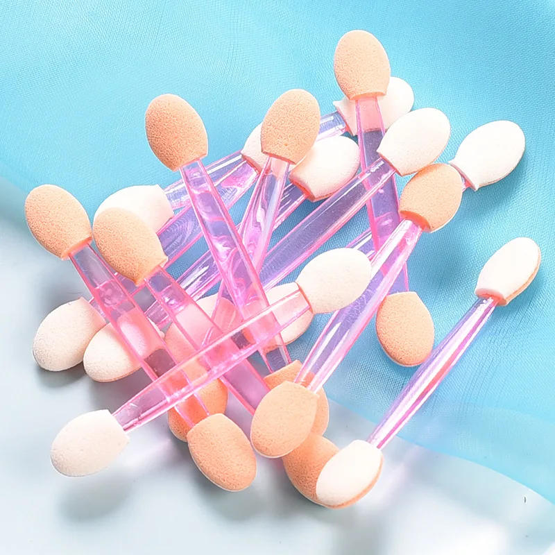 Description Picture 4 of item20/40pcs Nail Powder Brushes Sponge Double Sided Applicator Mirror Chrome Pigment Disposable Sponge Stick Cosmetic Makeup Tools