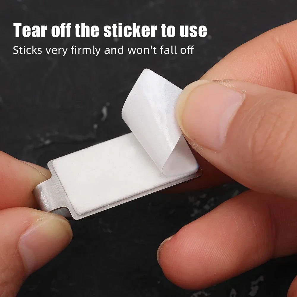 Description Picture 6 of item30/1Pcs Self Adhesive Stainless Steel Hook Small Heavy Wall Hanger Hook Bathroom Organizer Towel Rack Multi-purpose Kitchen Hook