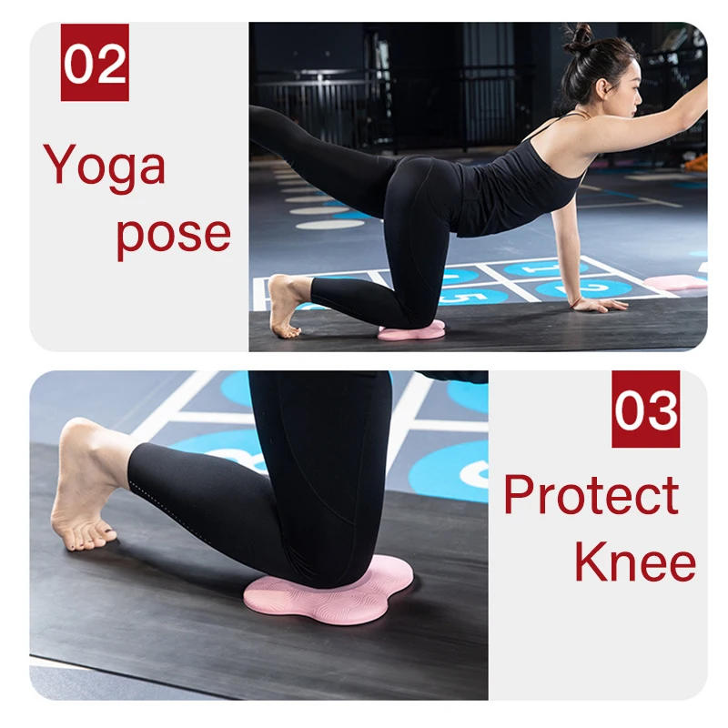 Description Picture 2 of itemKnee guard wrist guard anti slip solid color protective pad elbow pad soft foam pad support 1 pcs knee guard Yoga mat anti slip