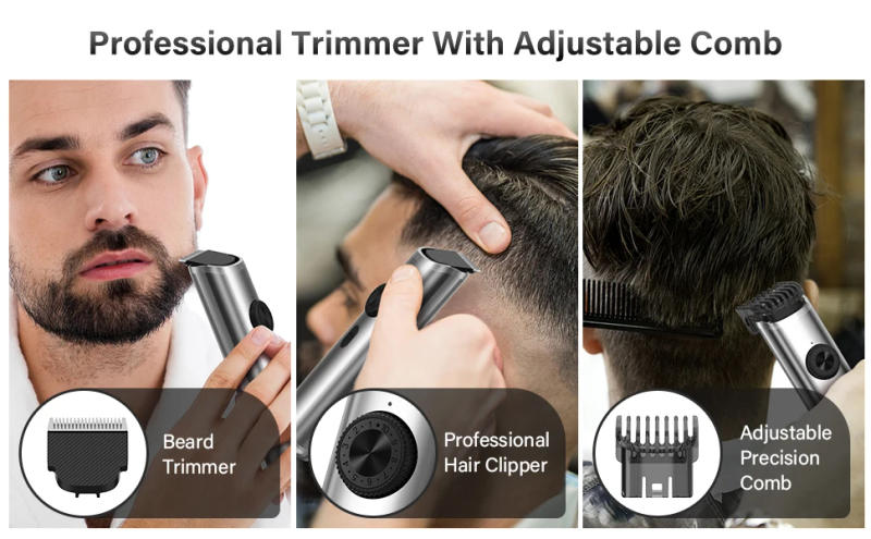 Description Picture 6 of itemSejoy Men's Hair Clippers Professional Trimmers USB Cordless Electric Beard Cutting Machine Trimmer Haircut Grooming Kit