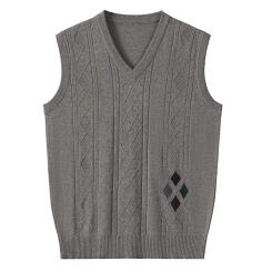 2024 New Spring Mens Sweater Vest Fashion Wool Tank Tops with Diamond Jacquard Sweater Men Harajuku Sweater