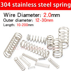 Y-type compression spring 304 stainless steel return spring wire diameter 2.0mm pressure spring 4Pcs