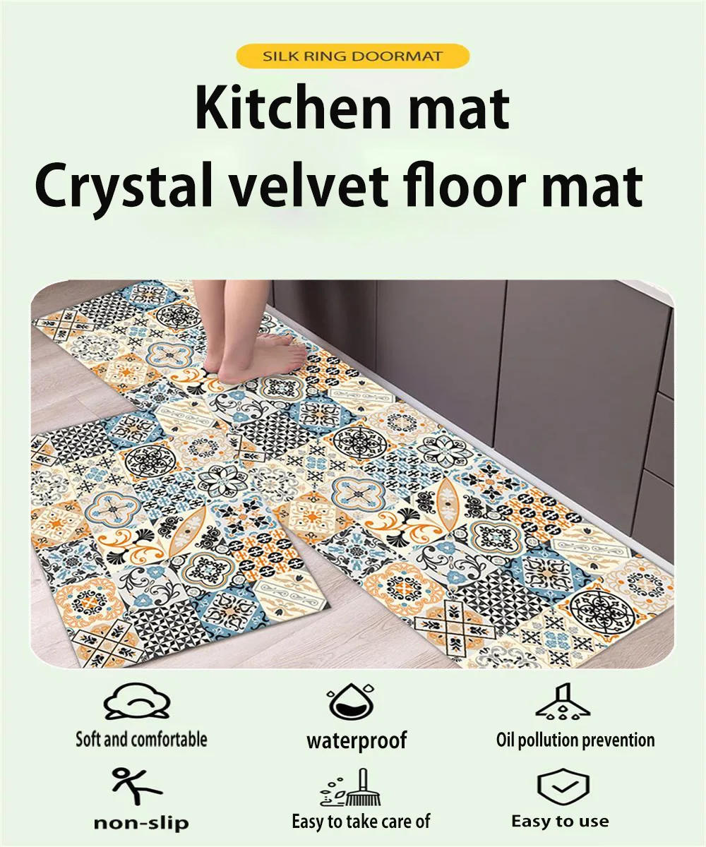 Description Picture 4 of itemLong Kitchen Carpet for Floor Home Entrance Doormat Bedroom Living Room Decor Bedside Rug Hallway Balcony Bathroom Anti-Slip Mat