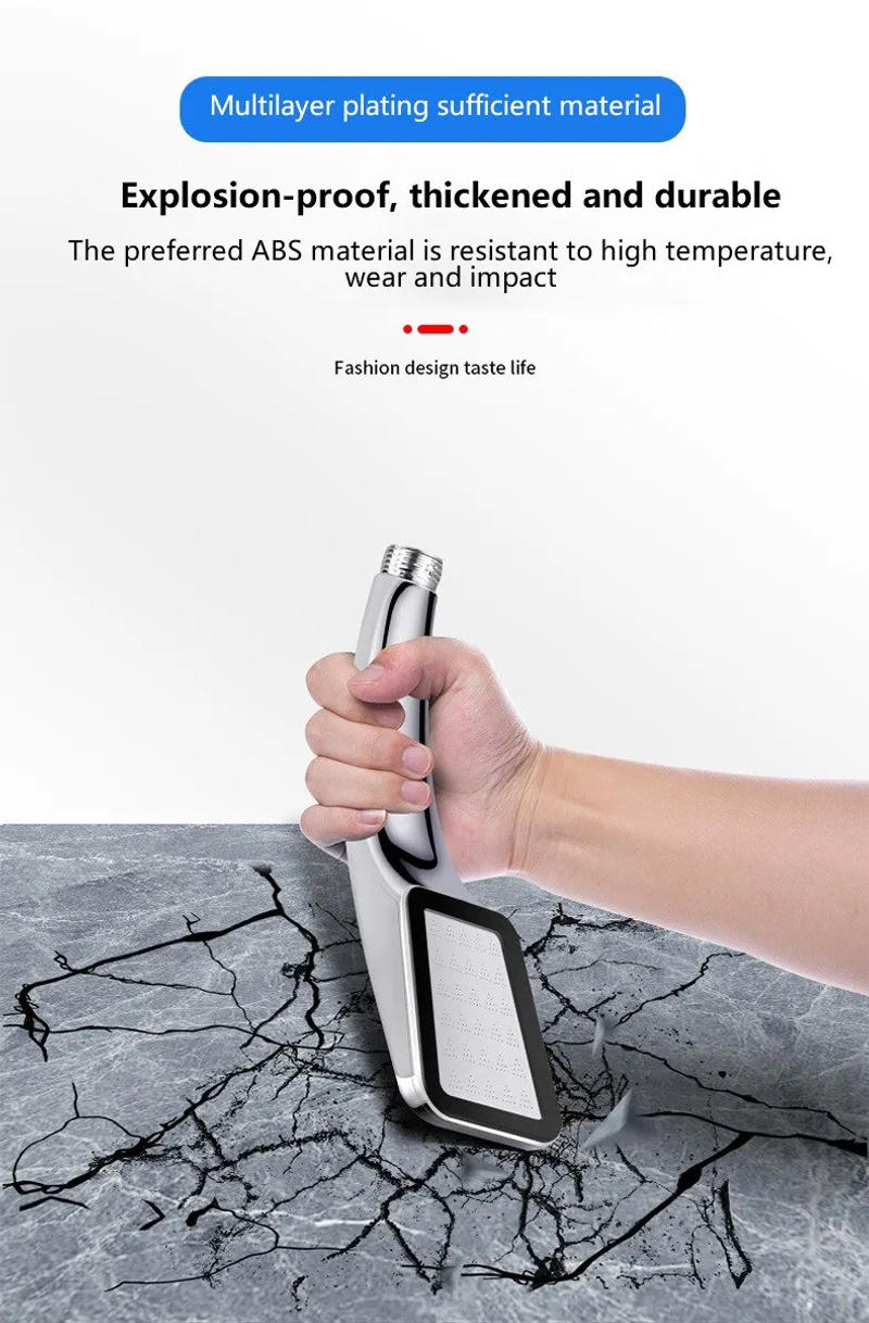 Description Picture 5 of item300-Hole Square Hand-Held Pressurized Shower Head Shower Nozzle Bath Shower Pressurized Shower Head Water-Saving Shower Head