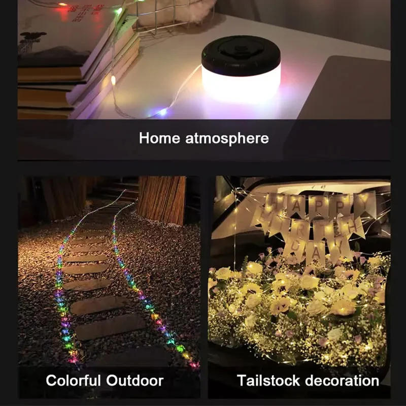 Description Picture 6 of item36LED Camping Lamp Strip Atmosphere 10Meter Length Waterproof Recyclable Light Belt Outdoor Garden Decoration Lamp for Tent Room