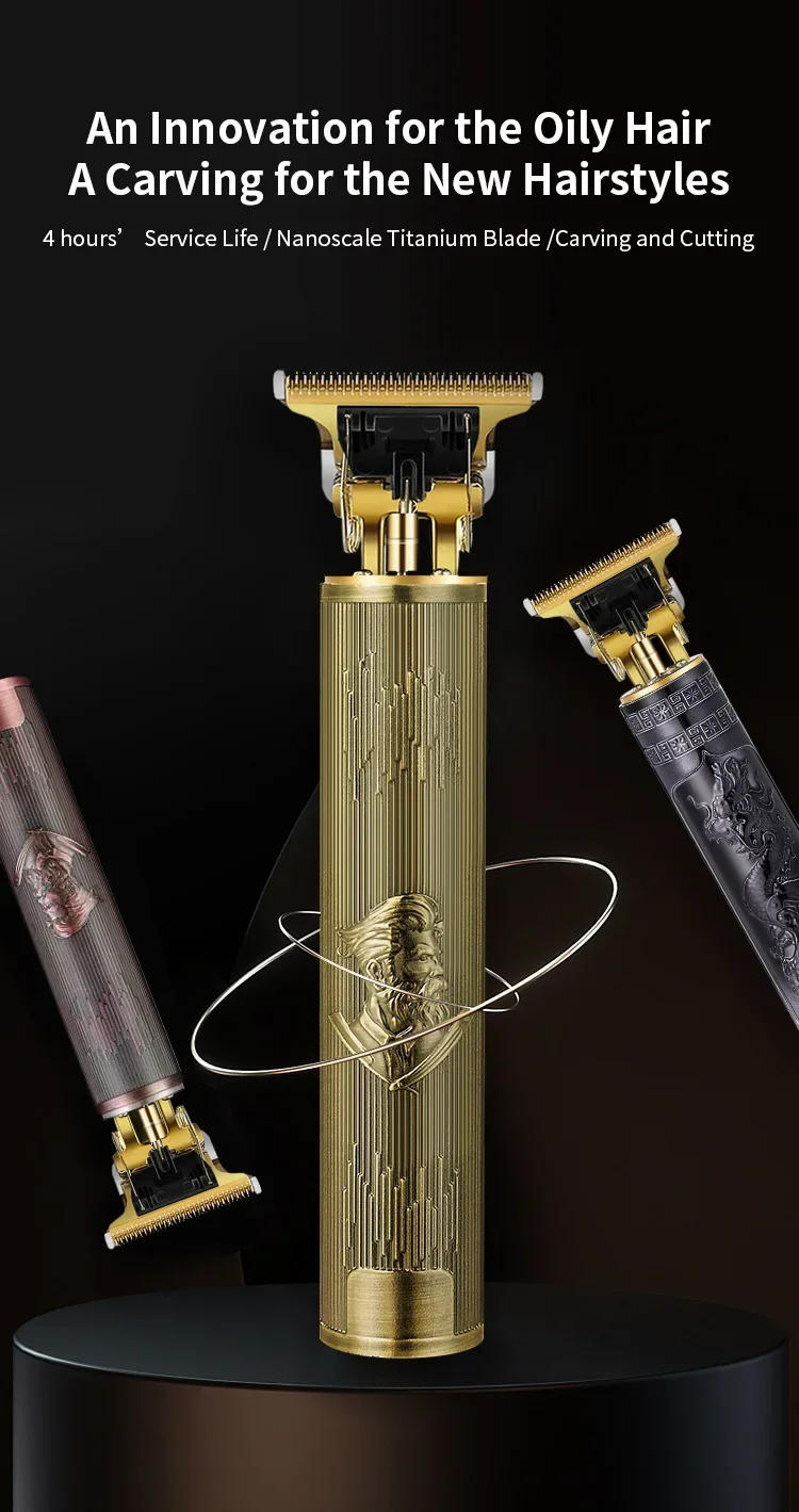 Description Picture 3 of itemT9 USB Electric Salon Hair Clippers Rechargeable Hair Cutting Machine Professional Man Baby Gold Black Hair Trimmer A3