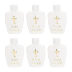 6Pcs Plastic Holy Water Bottles Church Holy Water Bottles Easter Cross Holy Water Bottle Baptism For Baptism And Exorcism