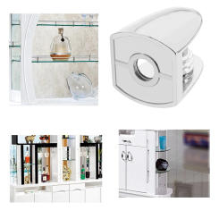 Glass Clamp Glass Shelf Supports Display Cabinet Bookshelf Fasteners Glass Support Bracket Nails Brackets Pantry Shelving