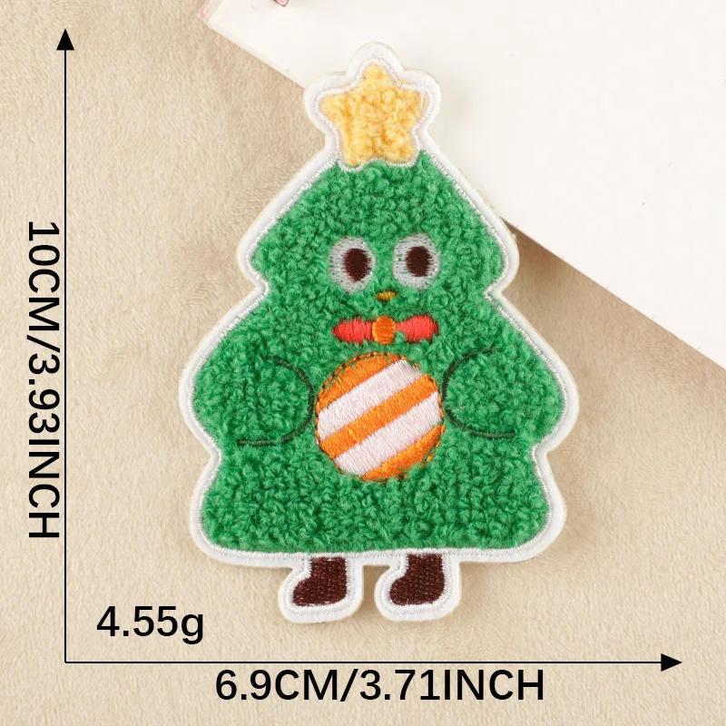 Description Picture 6 of itemSanta Claus Christmas Sequin Snowman Jacket Patch Sticker Christmas Decoration Applique Embroidery Stick on Patches Badge