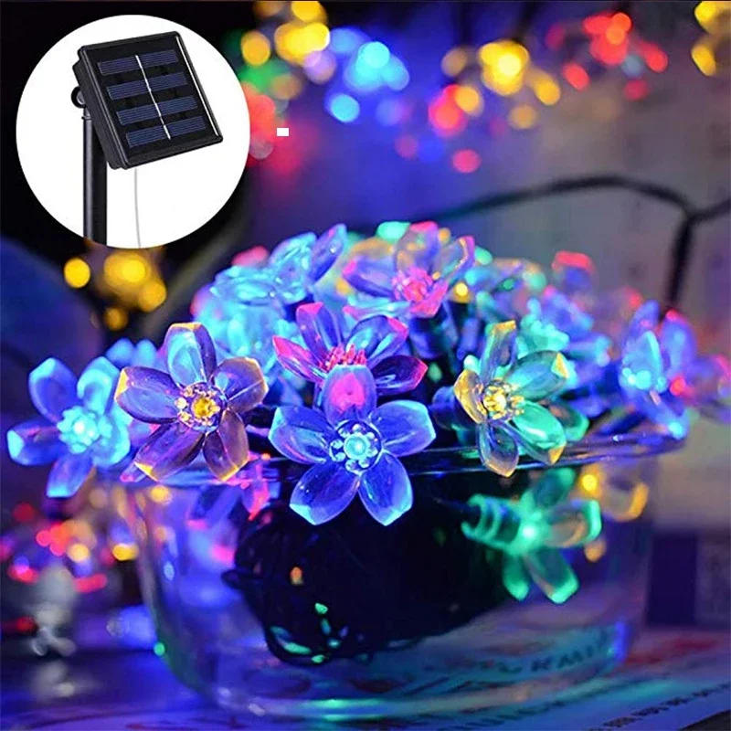 Description Picture 2 of itemSolar Garden Light Flower Lamp Outdoor Waterproof 8 Mode Solar Cherry Flower Light For Garden Wedding Christmas Party Decoration