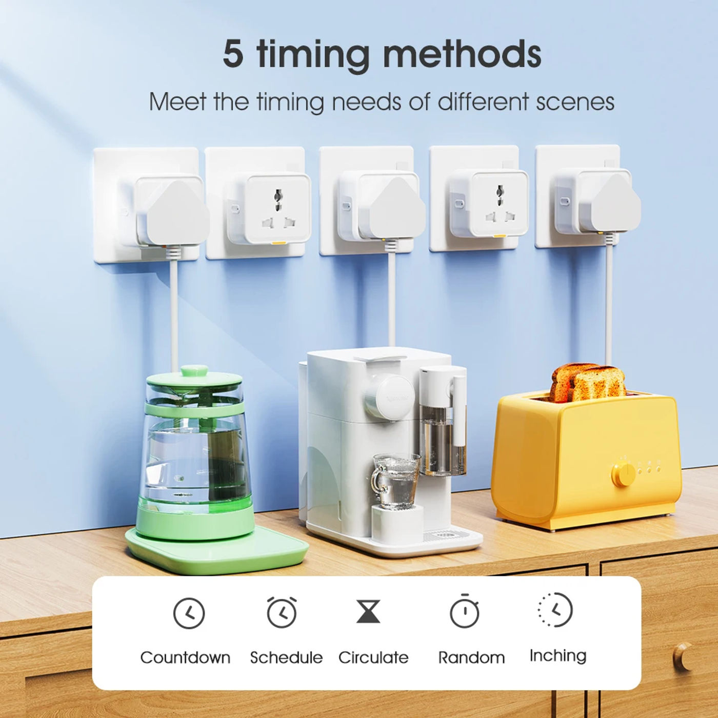 Description Picture 6 of itemTuya Smart Home Wireless WIFI Plug Socket UK EU US Universal 16A Travel Universal Conversion Socket Outlet Power Monitor Timer