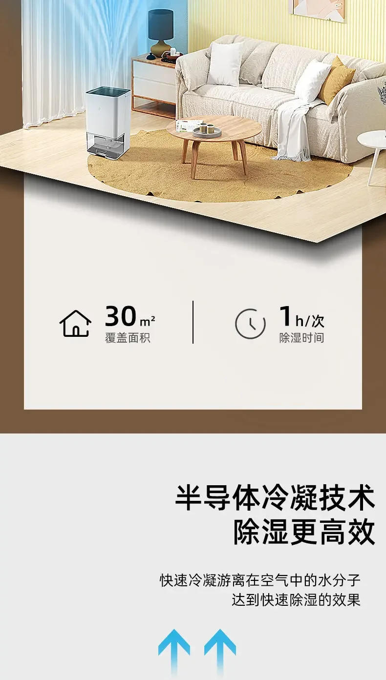 Description Picture 6 of itemDehumidifier household small bedroom basement moisture absorber dryer dehumidification soft sound moisture-proof