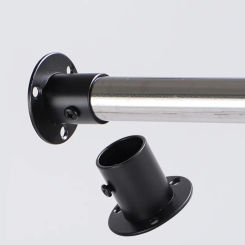 1pcs Thick Stainless Steel Flange Seat for Wardrobe Curtain Cloth Rod Seat Round Tube Seats Bracket Household Furniture Hardware