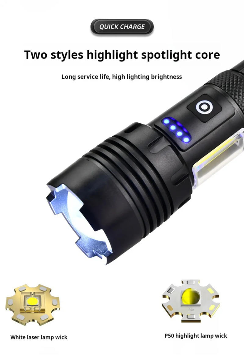 Description Picture 4 of item1000000 Lumen Powerful Flash Light IPX5 Waterproof Rechargeable Handheld Flashlight Type-C for Outdoor Emergency Camping Hiking