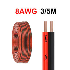8AWG Electrical Copper Wire 2 Pin Red Black Solar Panel Cable For Car Automotive Truck Inverter Battery Outdoor Lighting Solder