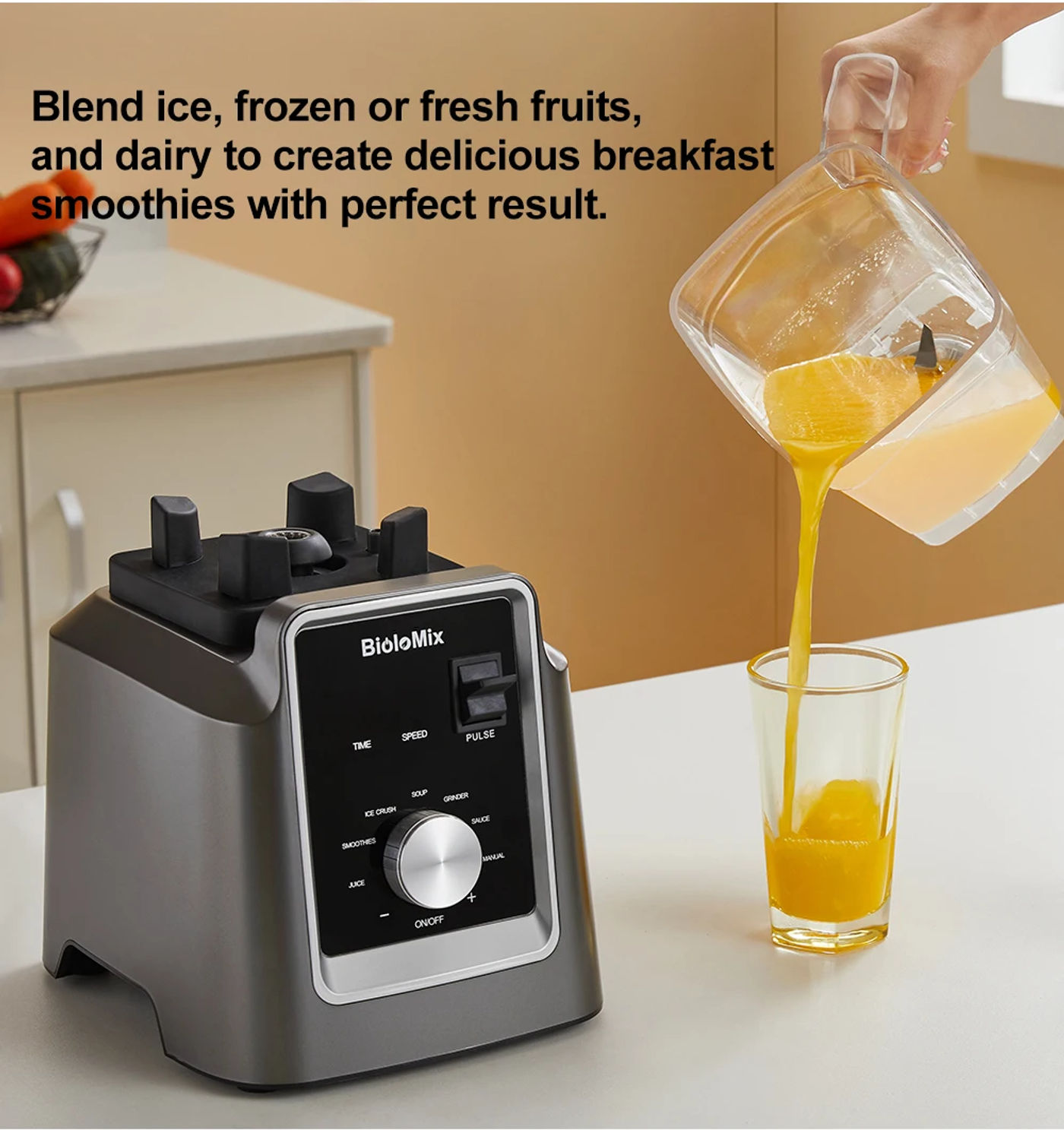 Description Picture 6 of itemBioloMix Digital BPA FREE 2L Automatic Program Professional Commercial Blender Mixer Juicer Food Processor Ice Smoothies Fruit