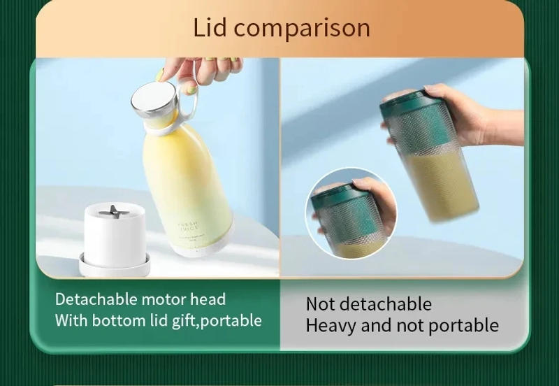 Description Picture 6 of itemWireless Charging 4 Blades Electric Juicer Mini Portable Blender Fruit Mixers Extractors Multifunction Juice Maker Machine