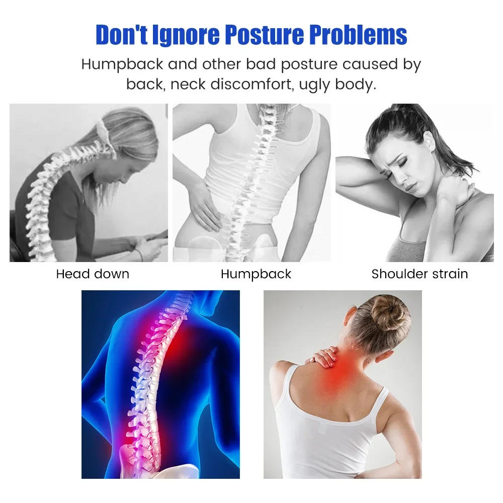 Description Picture 3 of itemAdjustable Back Brace Posture Corrector Women Men Back Straightener Trainer for Scoliosis & Hunchback Correction, Spine Support