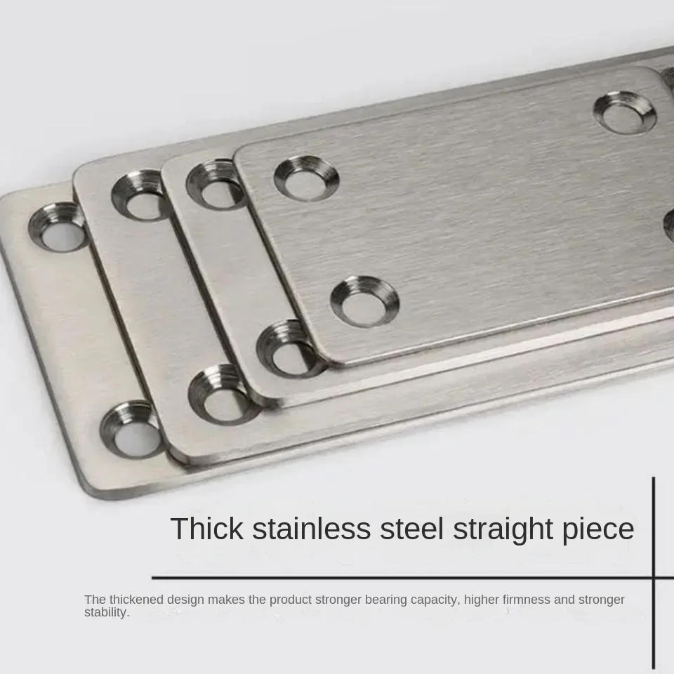Description Picture 5 of itemStainless Steel Straight Piece Connecting Code One Word Iron Piece Flat Angle Piece Corner Code