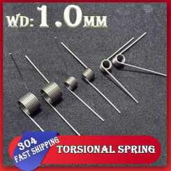 304 Stainless Steel Torsion Spring 60° 90° 120° 180°  Rotating Spring V-shaped Reset Torsion Spring 3 turns/6 turns/9 turns 5pcs