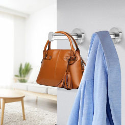 For Towels Bag Bathroom Hardware Coat Hanger with Screws Stainless Steel Bathroom Door Hanger Hook Clothes Robe Hooks