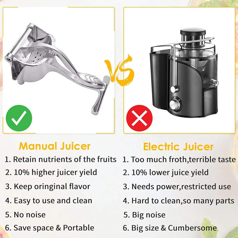 Description Picture 5 of itemManual Juice Squeezer Aluminum Alloy Hand Pressure Juicer Pomegranate Orange Lemon Sugar Cane Juice Kitchen Bar Fruit Tools Acce