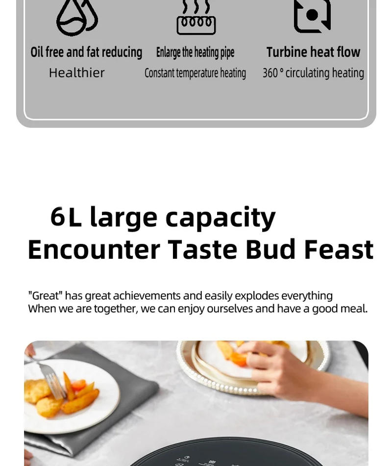 Description Picture 4 of itemBest-selling Air Fryer Machine Intelligent Large-capacity Household Electromechanical Oven Air Fryer Can Cook All Kinds of Food