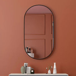 Golden Oval Mirror Wall Mounted Bathroom Vanity Vanity Mirror Bathroom  Round Mirrors Waterproof Explosion-proof Cosmetic Mirror