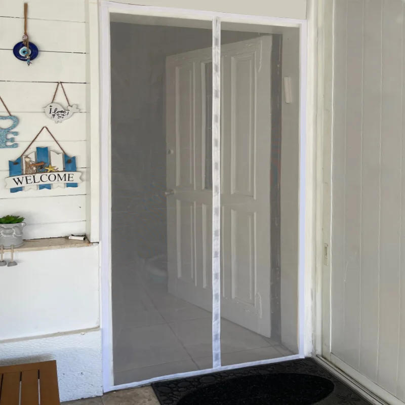 Description Picture 5 of itemWhite Magnetic Door Screen Window Mosquito Net Customized Size Indoor and Outdoor Fly and Insect Proof Invisible Transparent