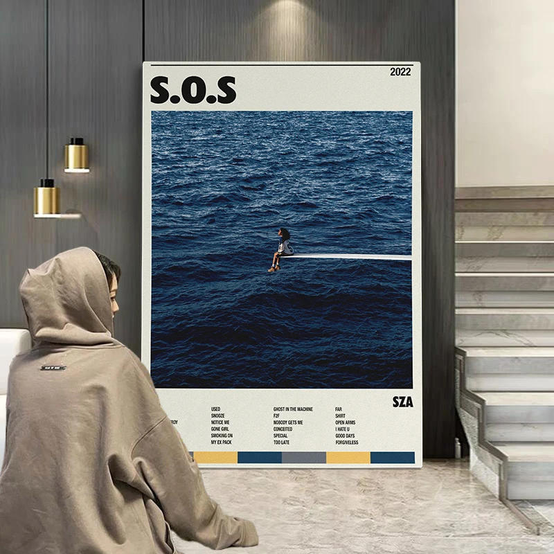 Description Picture 6 of itemNew Music Album SZA Sos Poster Aesthetics Rap Hip Hop Ctrl Canvas Painting Home Decoration For Wall Art Mural Fans Room Decor