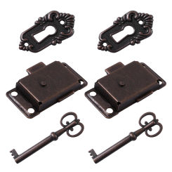 Furniture Lock and Mounting Screws Locks Vintage with Small for Cabinets Metal Cupboard Retro Cupboards