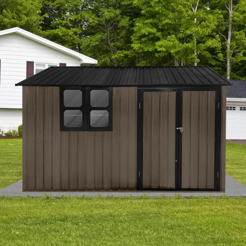 Description Picture 6 of itemSheds 10FT x 8FT Outdoor with Window & Storage Clearance, Metal Anti-Corrosion Utility Tool House with Lockable Door