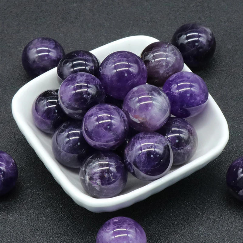 Description Picture 6 of item1pcs Natural Quartz Gemstone Round Ball Crystal Healing Stone Chakra Sphere Rock Stones Decor Diy Beads For Jewelry Accessories