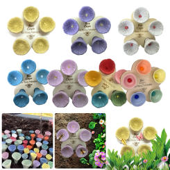 5Pcs Bees Insect Drinking Cup Bee Drinking Fountain Cup Flower Shape Bees Water Feeder with Holder Beekeeping Supplies